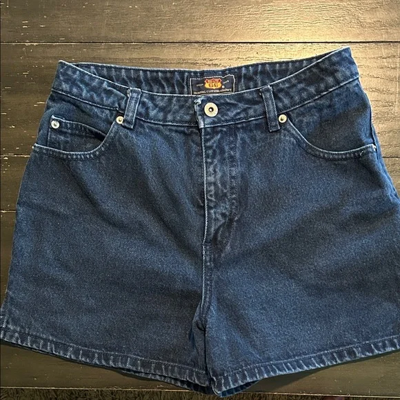 Vintage Route 66 Blue Denim Women's Jean Shorts - Picture 2 of 4